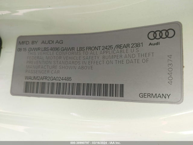 WAUM2AFR2GA024485 Audi A5 2.0t Premium
