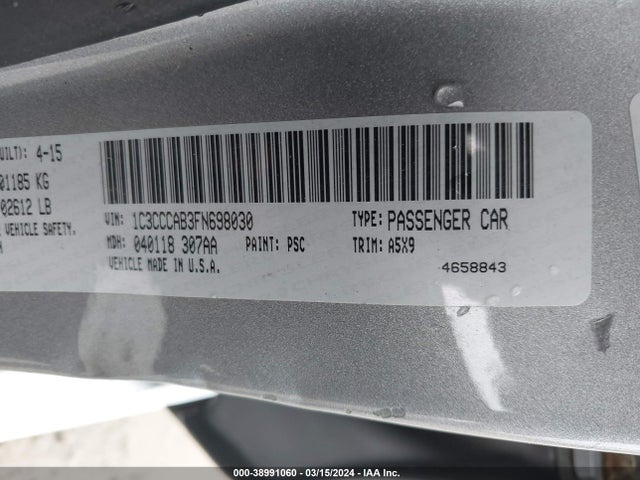 Chrysler 200 Limited 2015 1C3CCCAB3FN698030 Image 9