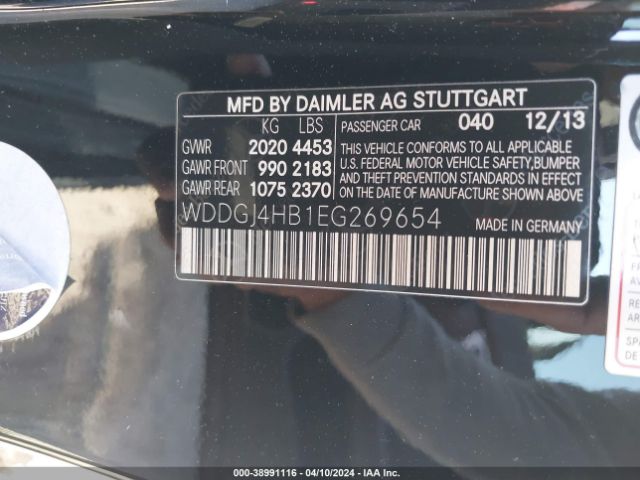 WDDGJ4HB1EG269654 Mercedes-Benz C 250