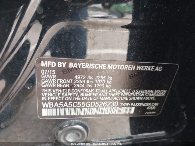 WBA5A5C55GD526230 BMW 528I