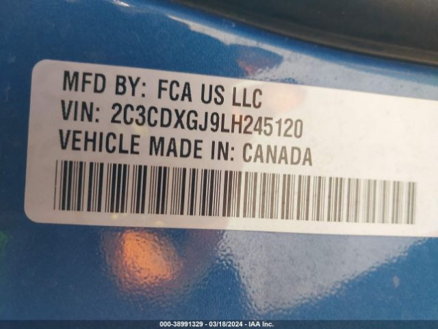 2C3CDXGJ9LH245120 Dodge Charger Scat Pack Rwd