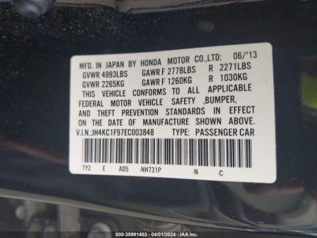 JH4KC1F97EC003848 Acura RLX