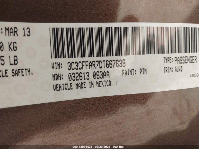 2013 FIAT 500 3C3CFFAR7DT667639 Photo 8