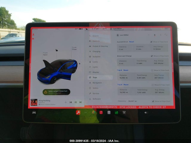 Tesla Model 3 Long Range Dual Motor All-wheel Drive 2021 5YJ3E1EB9MF869170 Image 19