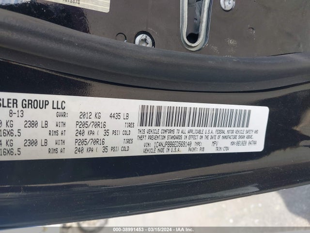 Jeep Patriot Sport 2014 1C4NJPBB6ED569140 Image 9