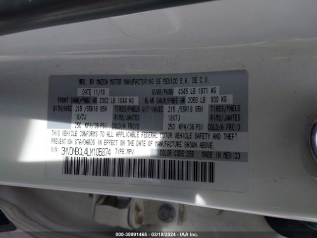3MVDMBCL4LM105874 Mazda Cx-30 Select Package