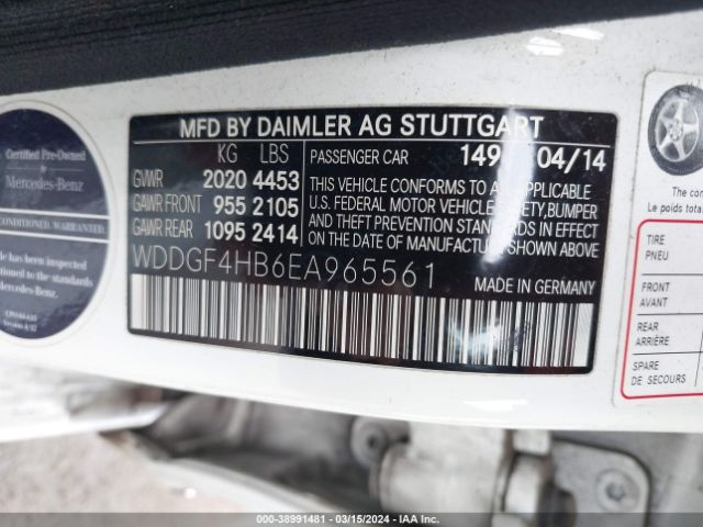 WDDGF4HB6EA965561 Mercedes-Benz C 250 Luxury/sport