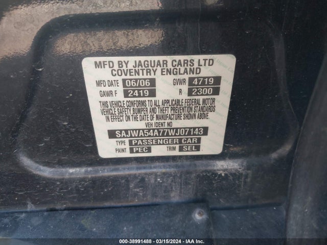 2007 JAGUAR X-TYPE SAJWA54A77WJ07143 Photo 8
