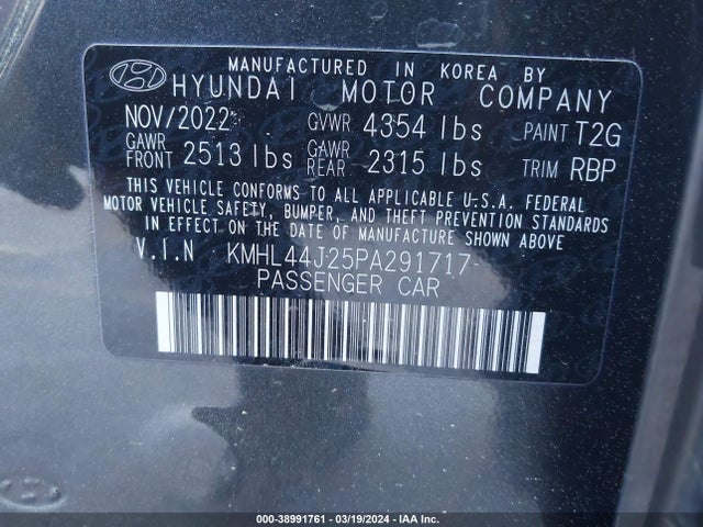 Hyundai Sonata Sel Plus 2023 KMHL44J25PA291717 Image 9
