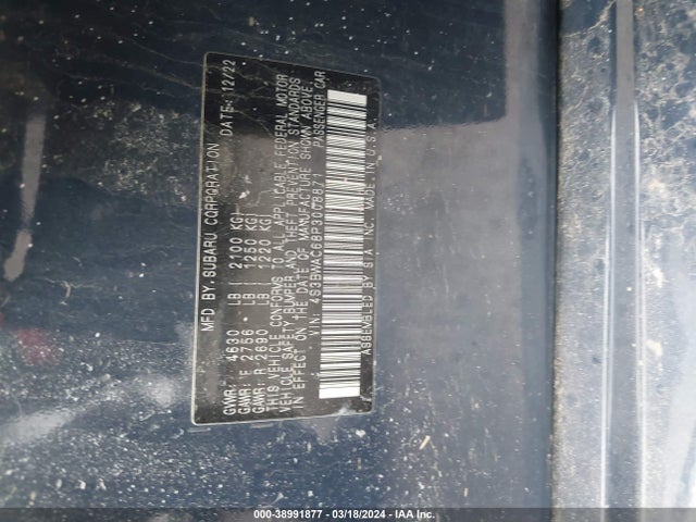 4S3BWAC68P3008871 Subaru Legacy Premium