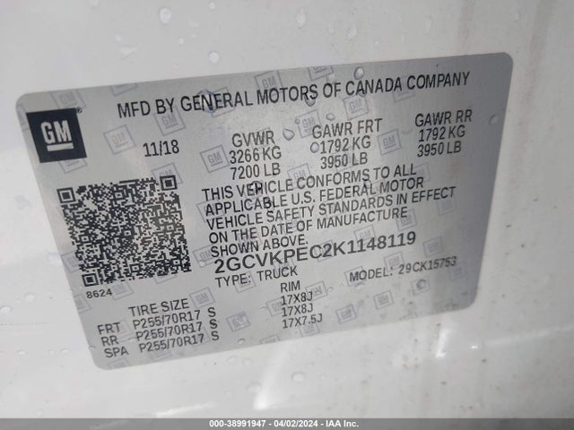 Chevrolet Silverado 1500 Ld Lt 2019 2GCVKPEC2K1148119 Image 9