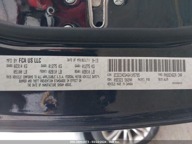 2C3CCAEG4GH105795 Chrysler 300C