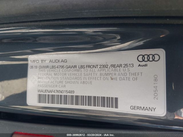 WAUENAF47KN015489 Audi A4 45 Premium