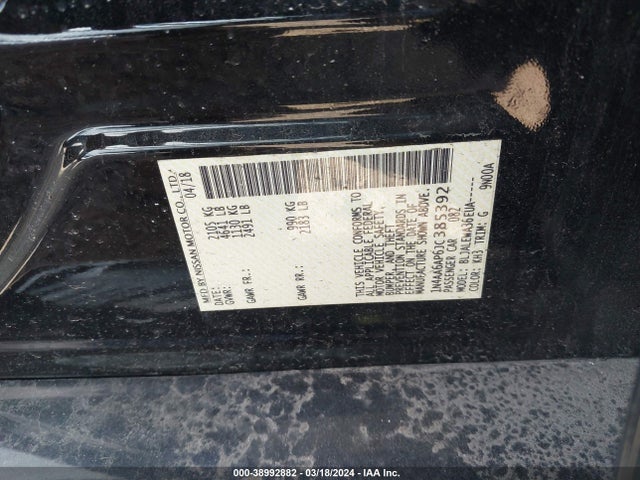 Nissan Maxima 3.5 Sl 2018 1N4AA6AP6JC385392 Image 9
