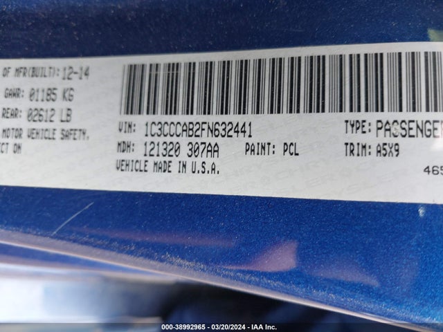 Chrysler 200 Limited 2015 1C3CCCAB2FN632441 Image 9