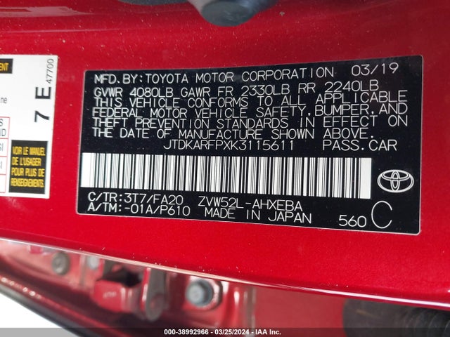 Toyota Prius Prime Plus 2019 JTDKARFPXK3115611 Image 9