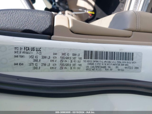 Jeep Grand Cherokee Limited 2015 1C4RJFBM9FC944085 Image 9