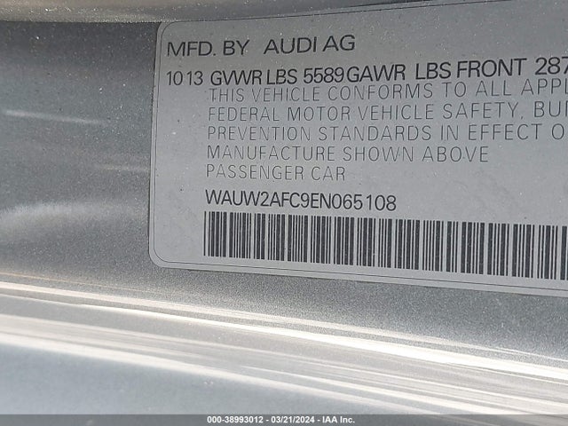 WAUW2AFC9EN065108 Audi S7 4.0t Prestige