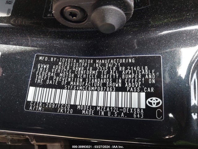 Toyota Corolla Se Nightshade Edition 2021 5YFS4MCE6MP087863 Image 9