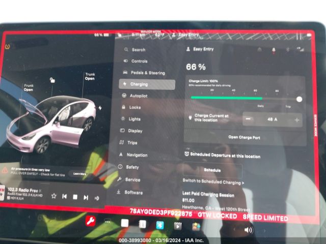 7SAYGDED3PF922875 Tesla Model Y Rwd