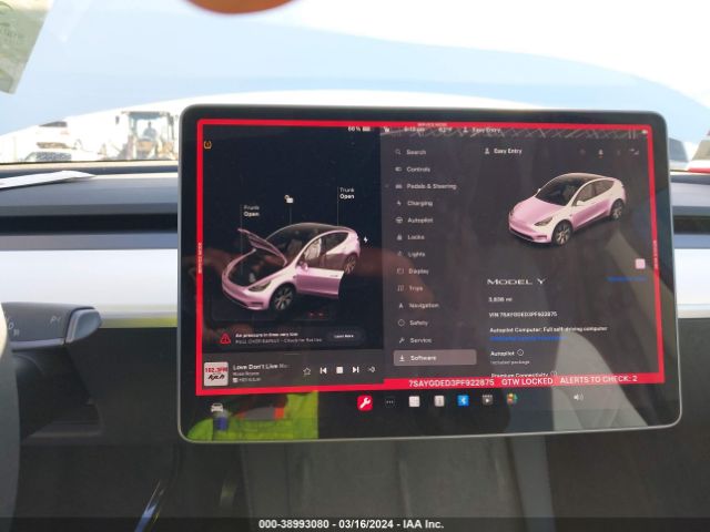 7SAYGDED3PF922875 Tesla Model Y Rwd