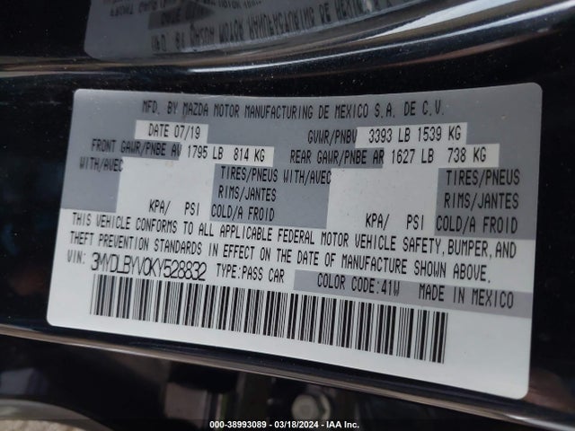 Toyota YARIS LE 2019 3MYDLBYV0KY528832 Image 9