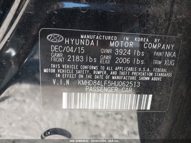 Hyundai ELANTRA SE 2017 KMHD84LF5HU062513 Image 9