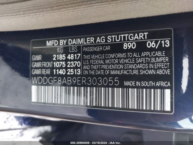 WDDGF8AB9ER303055 Mercedes-Benz C 300 Luxury 4matic/sport 4matic