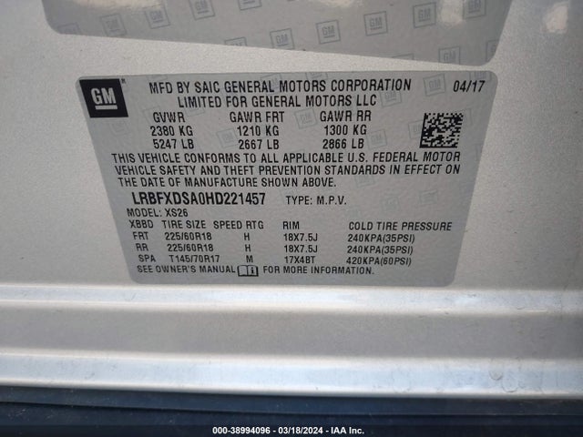 Buick Envision Essence 2017 LRBFXDSA0HD221457 Image 9