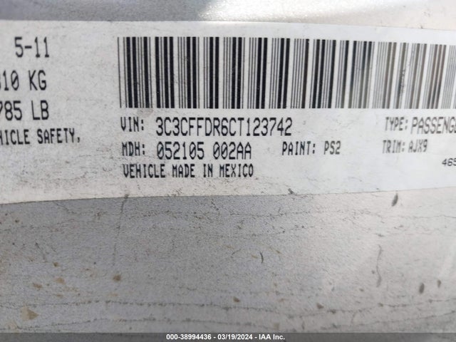 2012 FIAT 500C 3C3CFFDR6CT123742 Photo 8