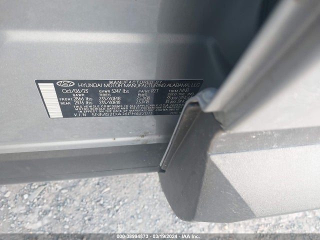 Hyundai Santa Fe Sel 2023 5NMS2DAJ6PH632013 Image 9