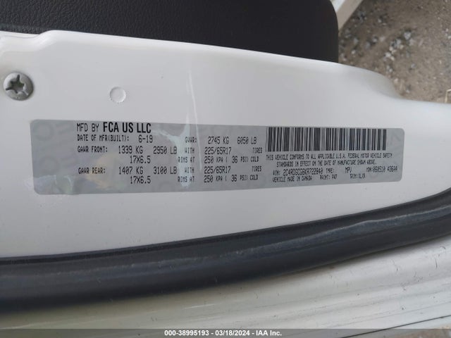 Dodge Grand Caravan Sxt 2019 2C4RDGCG6KR722840 Image 9