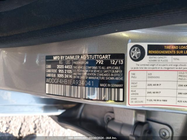WDDGF4HB1EA934041 Mercedes-Benz C 250 Luxury/sport