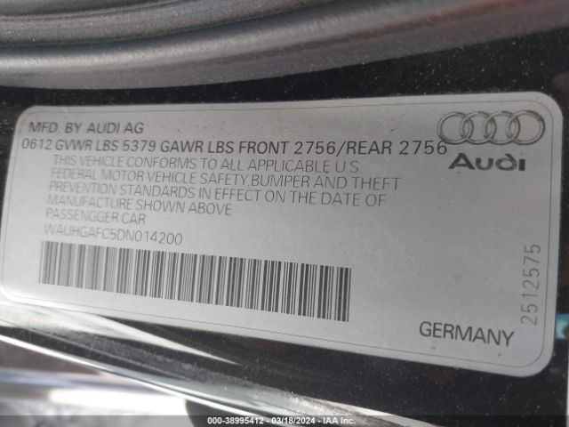 2013 AUDI A6 WAUHGAFC5DN014200 Photo 8