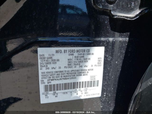 2022 FORD EDGE 2FMPK4J97NBA12533 Photo 8
