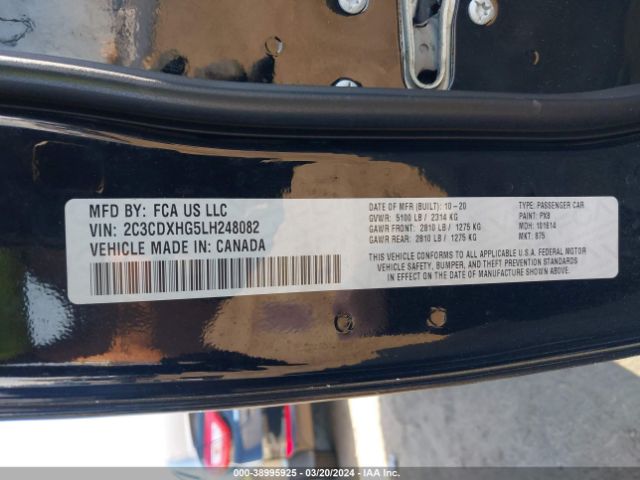 2C3CDXHG5LH248082 Dodge Charger Gt Rwd