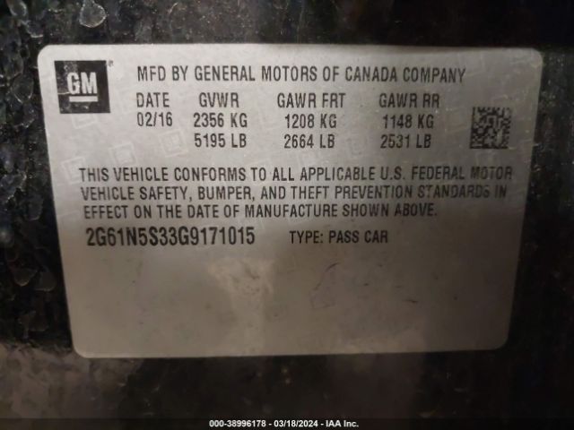 2G61N5S33G9171015 Cadillac Xts Luxury Collection