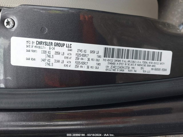 2C4RC1CG4ER413730 Chrysler Town & Country Touring-l 30th Anniversary