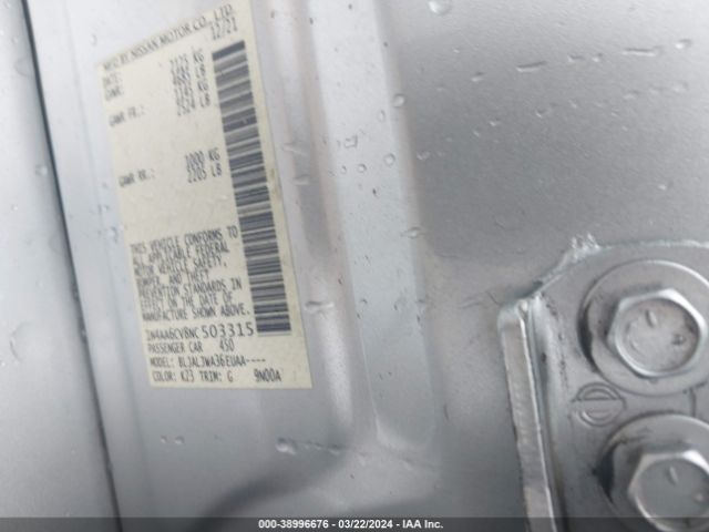 1N4AA6CV8NC503315 Nissan Maxima Sv Xtronic Cvt