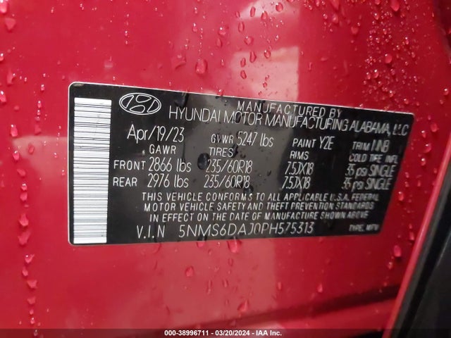 Hyundai Santa Fe Xrt 2023 5NMS6DAJ0PH575313 Image 9