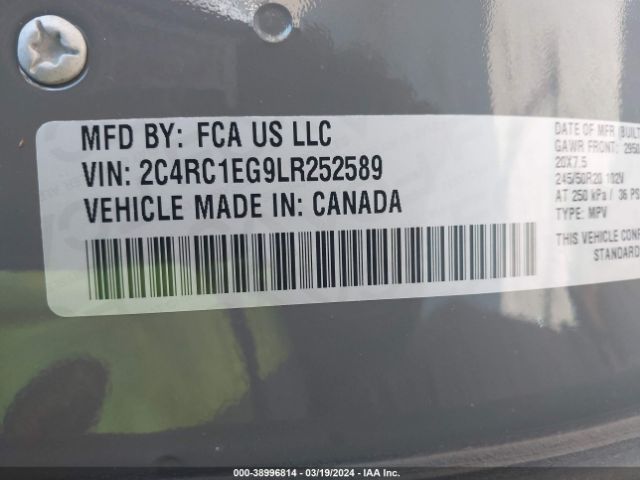 2C4RC1EG9LR252589 Chrysler Pacifica Touring L Plus