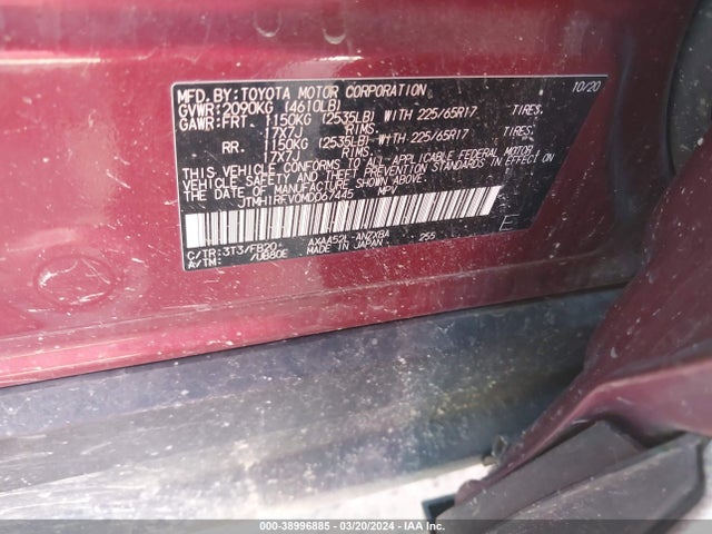 Toyota RAV4 LE 2021 JTMH1RFV0MD067445 Image 9