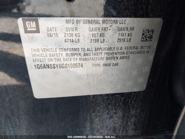 1G6AN5SY6G0100574 Cadillac ATS-V