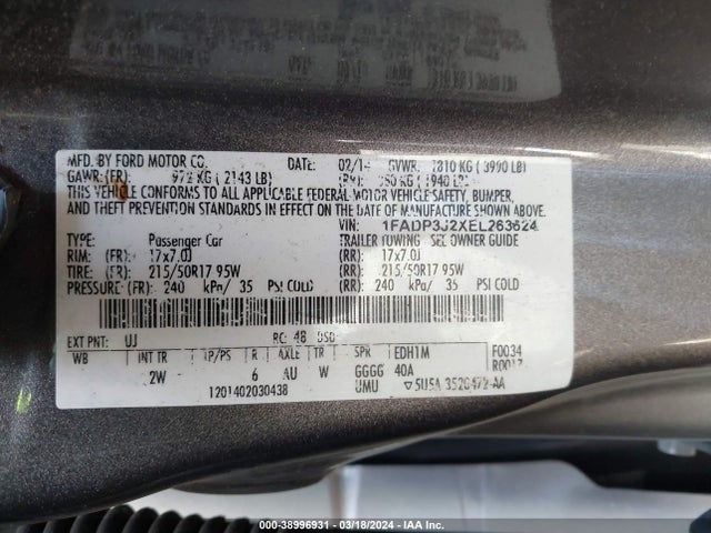 Ford Focus Titanium 2014 1FADP3J2XEL263624 Image 9