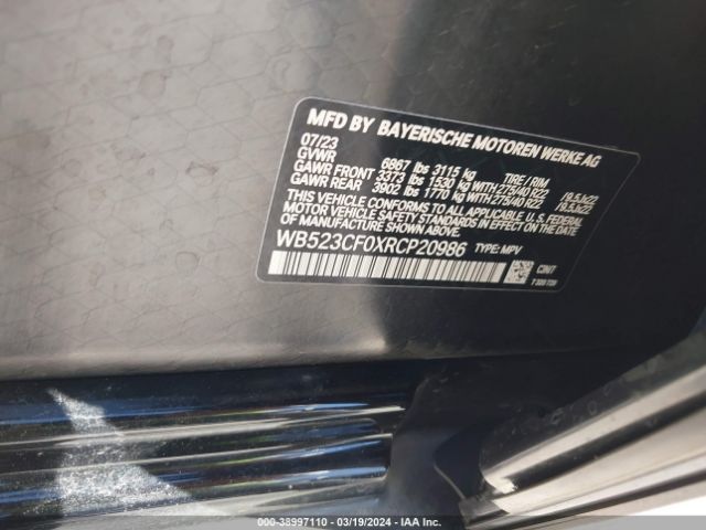 WB523CF0XRCP20986 BMW Ix Xdrive50