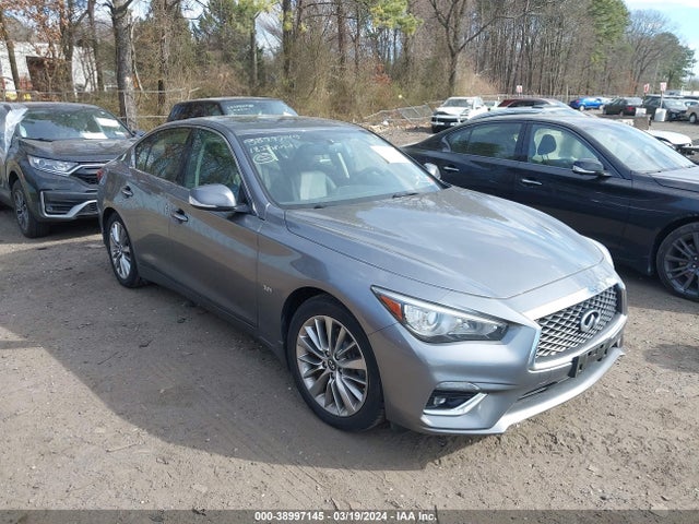 2018 Infiniti Q50 3.0t Luxe მანქანა იყიდება აუქციონზე, vin: JN1EV7AR8JM433379, აუქციონის ნომერი: 38997145