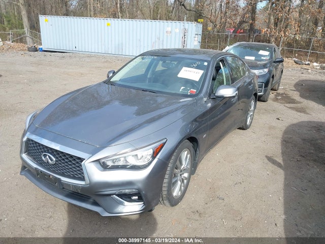 2018 Infiniti Q50 3.0t Luxe მანქანა იყიდება აუქციონზე, vin: JN1EV7AR8JM433379, აუქციონის ნომერი: 38997145