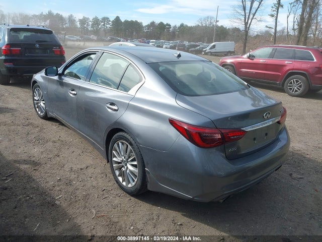 2018 Infiniti Q50 3.0t Luxe მანქანა იყიდება აუქციონზე, vin: JN1EV7AR8JM433379, აუქციონის ნომერი: 38997145