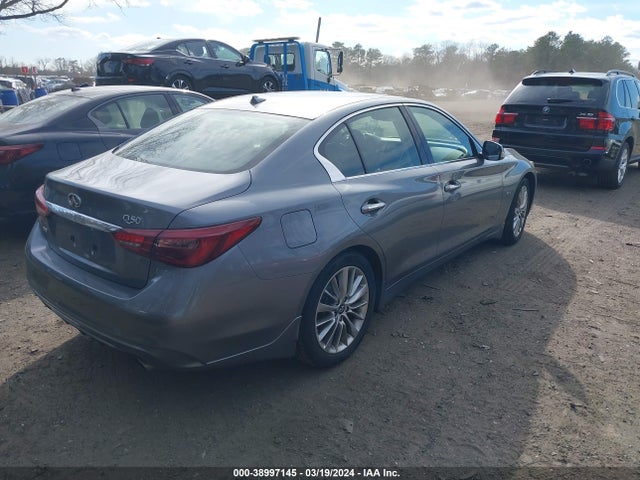 2018 Infiniti Q50 3.0t Luxe მანქანა იყიდება აუქციონზე, vin: JN1EV7AR8JM433379, აუქციონის ნომერი: 38997145