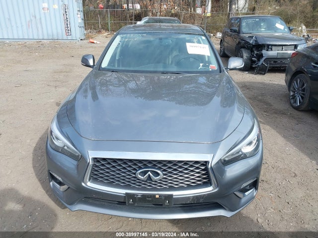 2018 Infiniti Q50 3.0t Luxe მანქანა იყიდება აუქციონზე, vin: JN1EV7AR8JM433379, აუქციონის ნომერი: 38997145